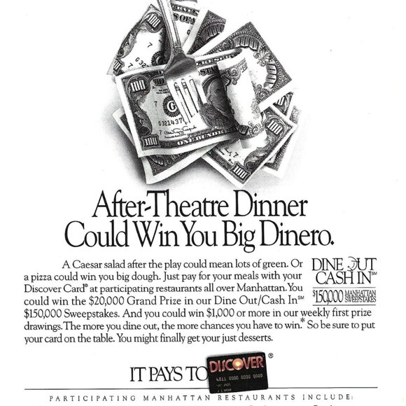 It Pays to Discover Credit Card Advertisement 1990s  Vintage Print Ad - Picture 3 of 4